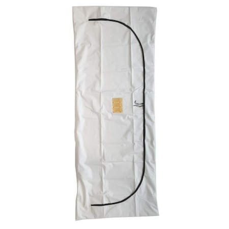 Afs PVC/Vinyl Curved Zipper Body Bags 6 Mil - White Case of 25 11011